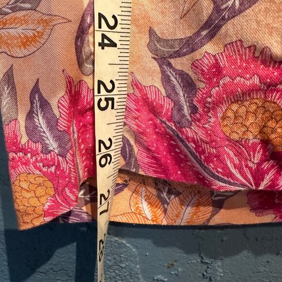 Old Navy Size Medium Floral Tropical Palazzo Dress Pant Ankle Capri - Picture 6 of 8